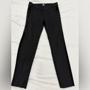 PAIGE Women’s Black Tuxedo Pants Velvet Stripe Skinny Ankle Size 29